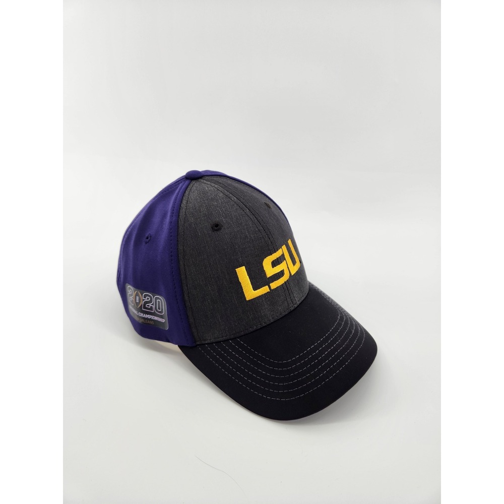 LSU‎ Tigers Top of the World 2020 Champions Hat Purple Gray Fitted Cap